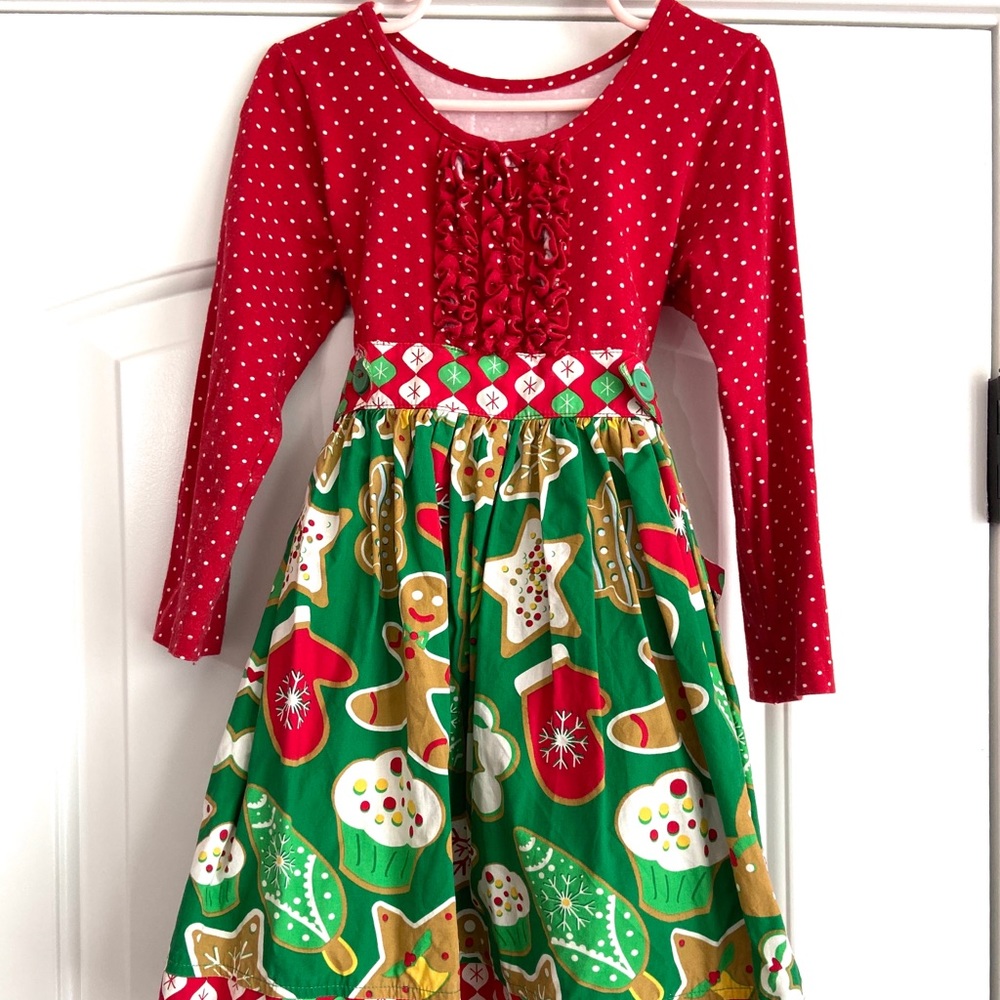 Eleanor Rose Christmas Cookie Dress size 5-6
